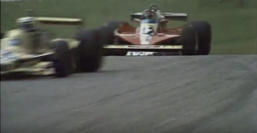 Gilles Villeneuve with the Ferrari number 12 in the second round of the Zeltweg Grand Prix in Austria, 13 August 1978